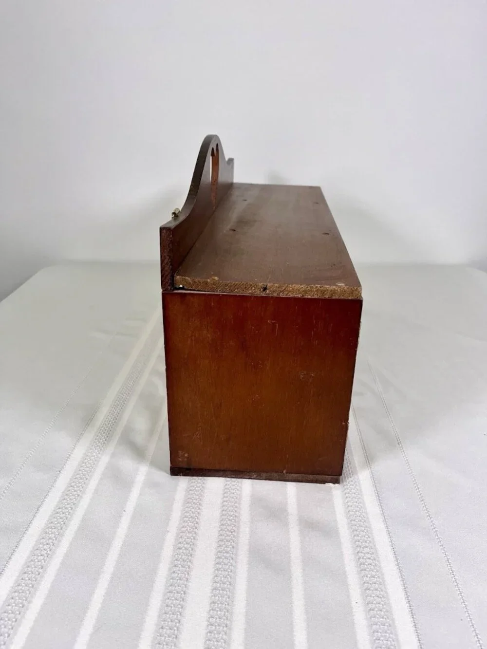 Vintage Country Heart Cutout Wooden Wall Cabinet Shelf Cottagecore Rustic Boho